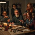 Cena con delitto a casa con amici in un’atmosfera divertente