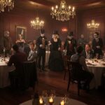 Cena con delitto in ristorante con attori in costume e pubblico coinvolto