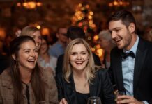 Evento di Natale di successo: colleghi soddisfatti e divertiti dopo il format interattivo.