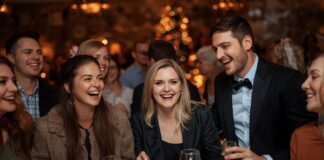 Evento di Natale di successo: colleghi soddisfatti e divertiti dopo il format interattivo.