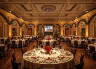 Cena con Delitto Lombardia: Eventi a Domicilio Dettaglio tecnico/logistico del set-up per l'organizzazione di cene aziendali di Natale in Lombardia.