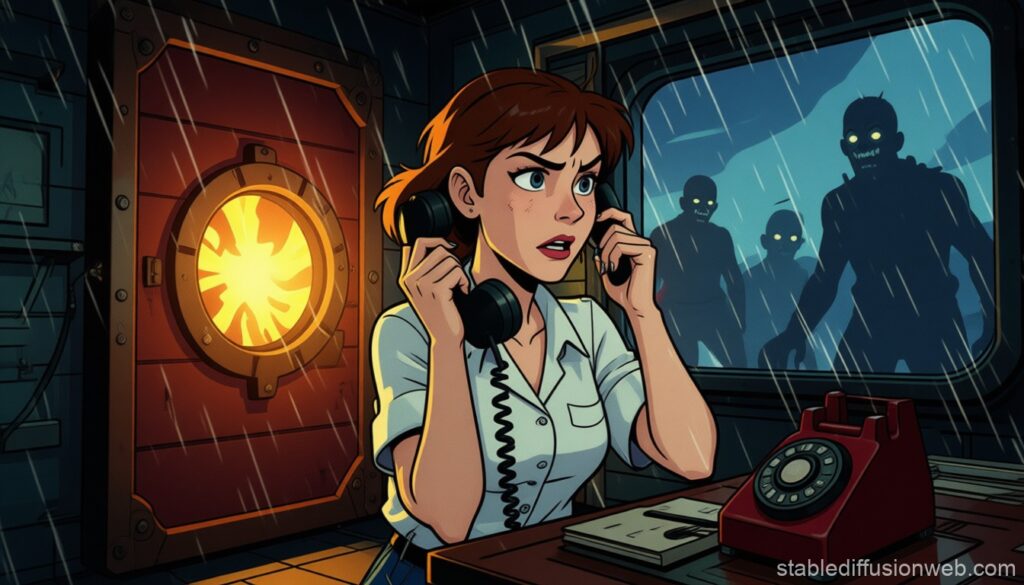 Inga intrappolata nella sala comandi della villa infestata