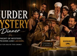 How a Murder Mystery Dinner Works | Team Building Milan Professional actors performing a Murder Mystery Dinner in Milan, an immersive theater team building event by Carlo Della Santa.