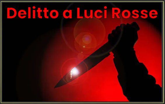 Locandina trama della cena con delitto Delitto a Luci Rosse