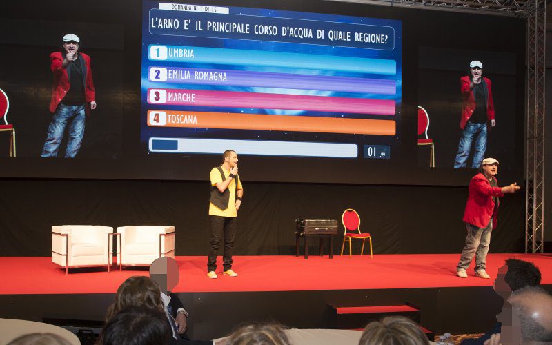 Format quiz per team building aziendale in stile televisivo